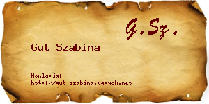 Gut Szabina névjegykártya